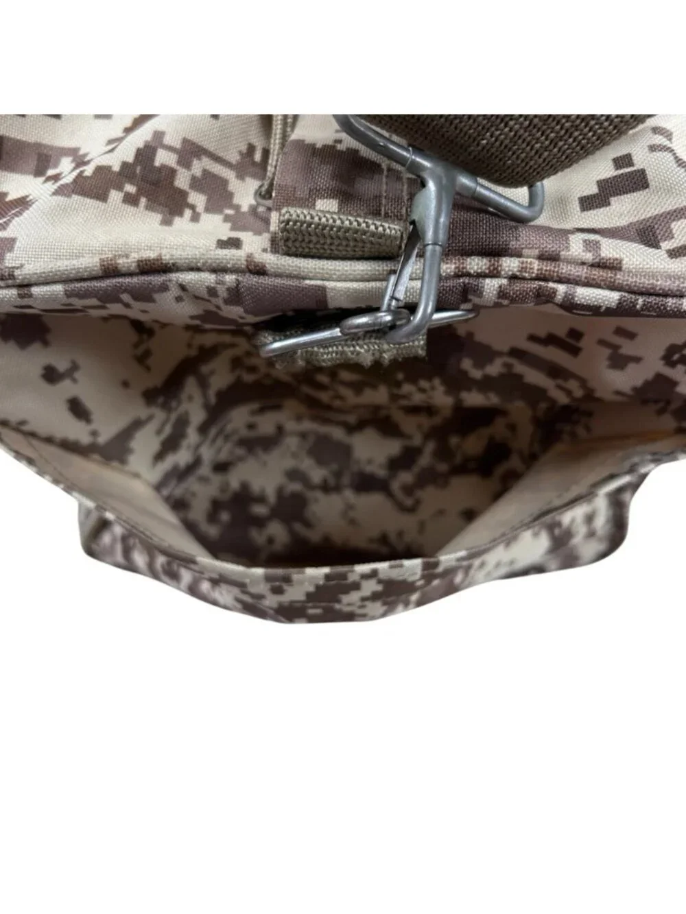 Digital Desert Camouflage Duffel Bag Lightweight Canvas Brown Beige